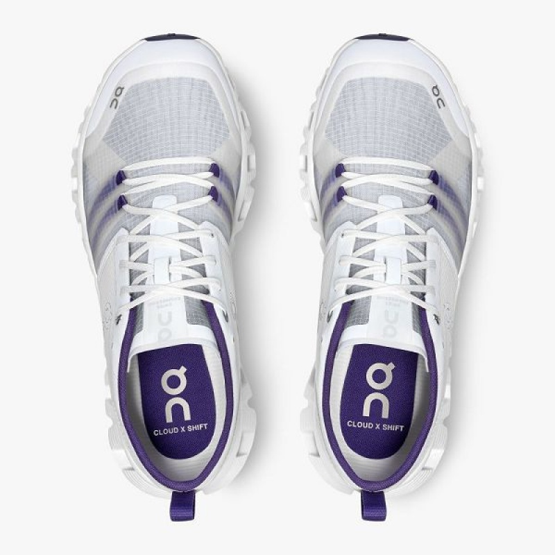 White / Purple Women's On Running Cloud X Shift Sneakers | 1638945_PH