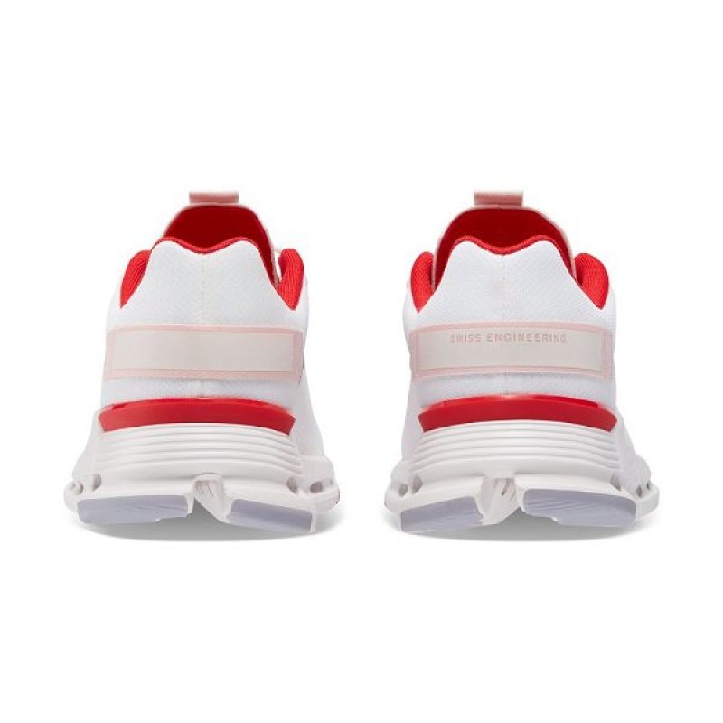 White / Red Men's On Running Cloudnova Form Sneakers | 1986704_PH