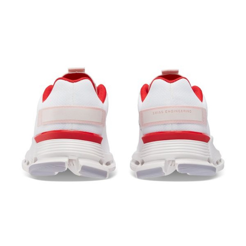 White / Red Women's On Running Cloudnova Form Sneakers | 1538296_PH