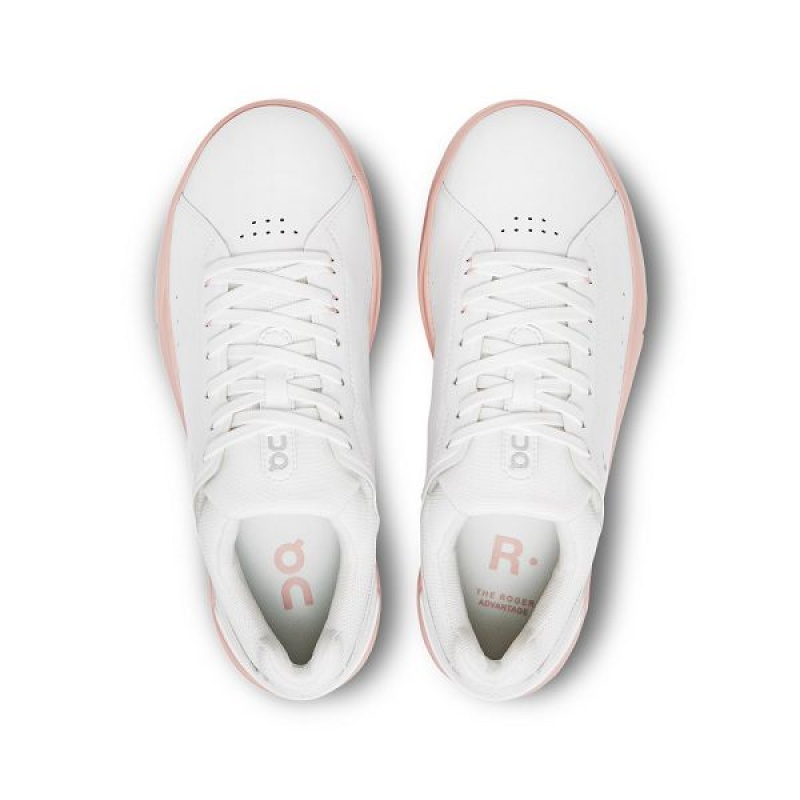 White / Rose Women's On Running THE ROGER Advantage Sneakers | 4936527_PH