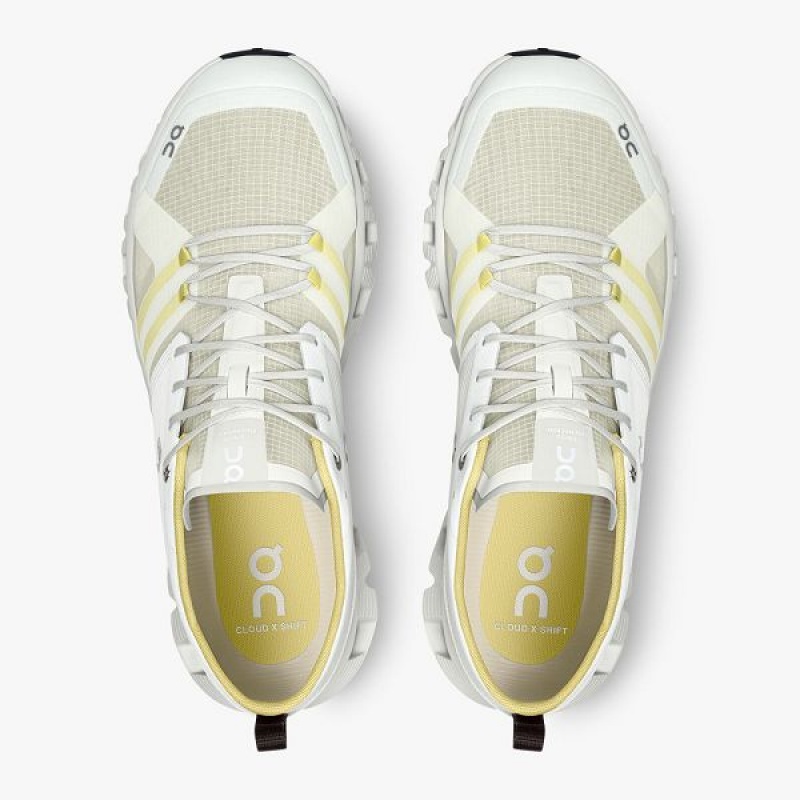 White / Yellow Men's On Running Cloud X Shift Sneakers | 5634189_PH