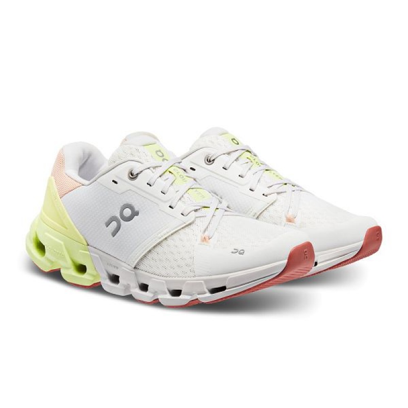 White / Yellow Women's On Running Cloudflyer 4 Road Running Shoes | 4765018_PH