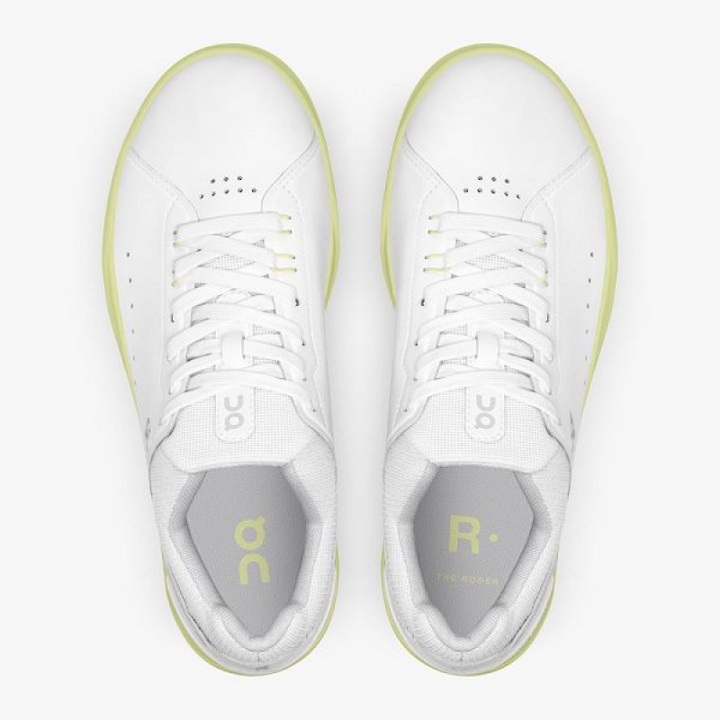 White / Yellow Women's On Running THE ROGER Advantage Sneakers | 514276_PH