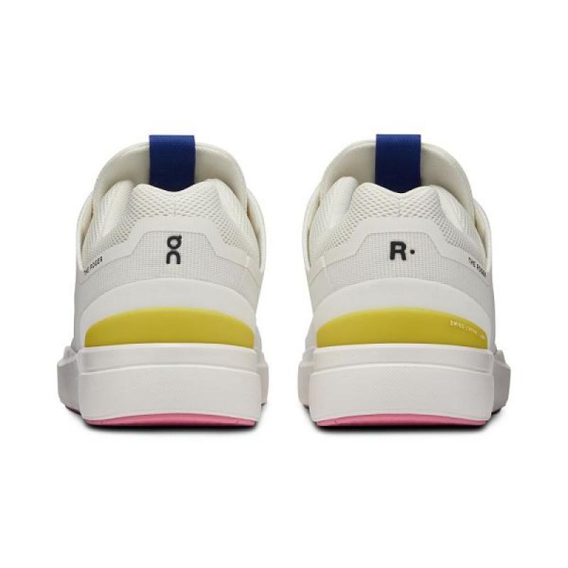 White / Yellow Women's On Running THE ROGER Spin Sneakers | 2376598_PH